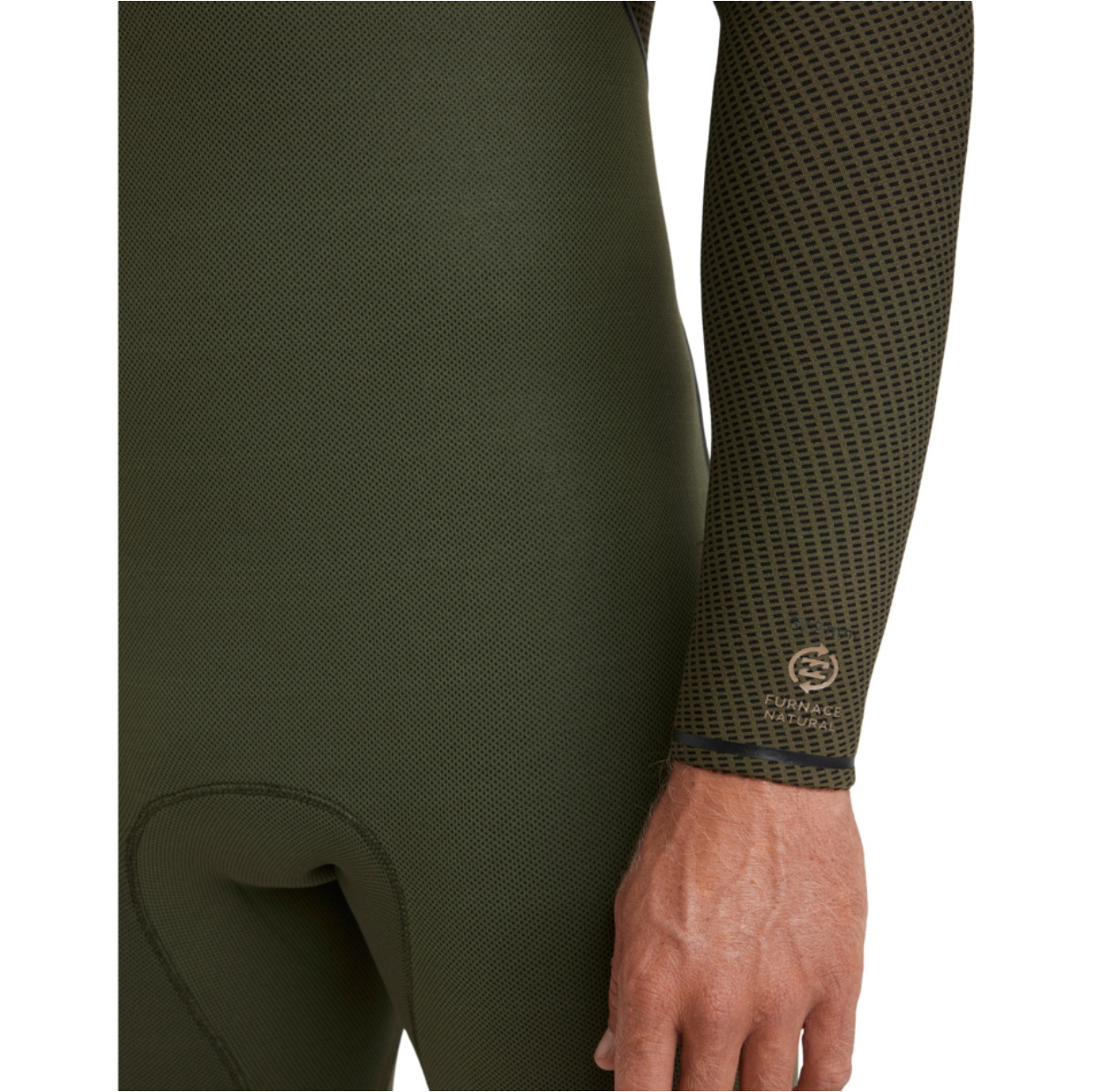 2025 Billabong Mens Furnace Natural 4/3mm Chest Zip Wetsuit 24AW193501 - Military